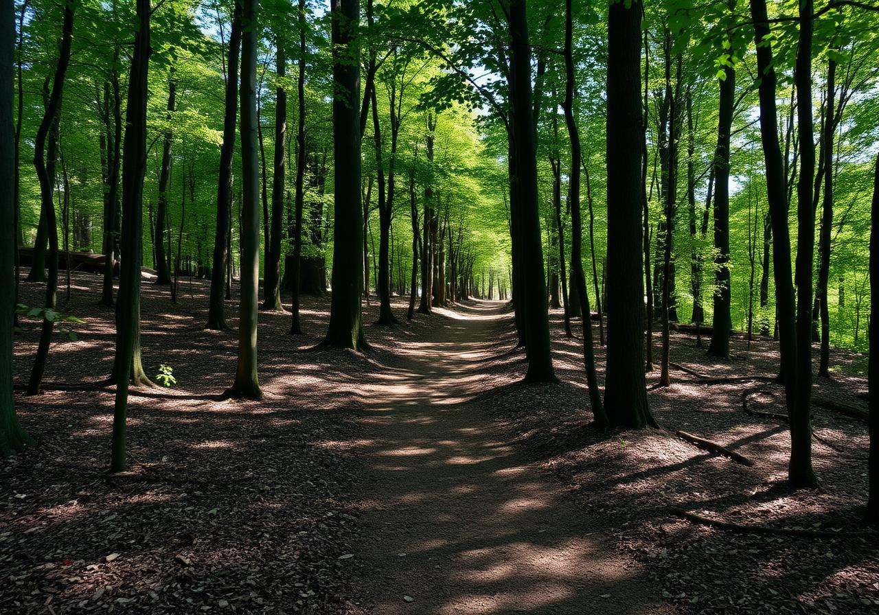 Mulched trails that feel built — not bulldozed.